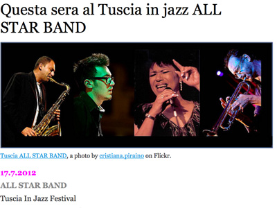 Questa sera al Tuscia in jazz ALL STAR BAND