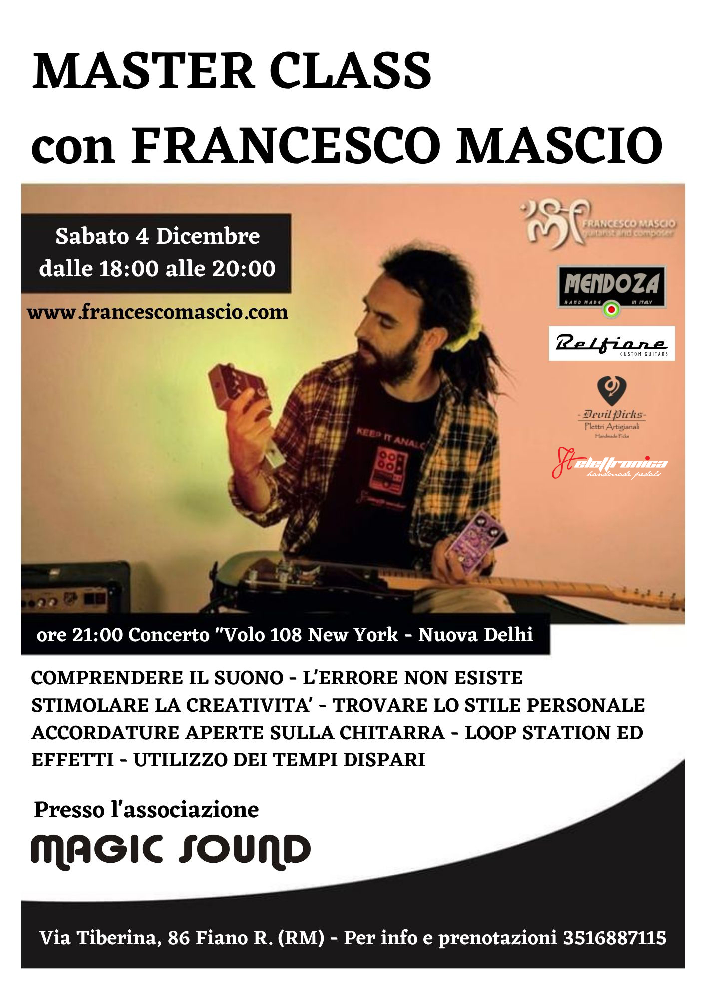 MASTERCLASS + VOLO 108 New York – NUOVA DELHI